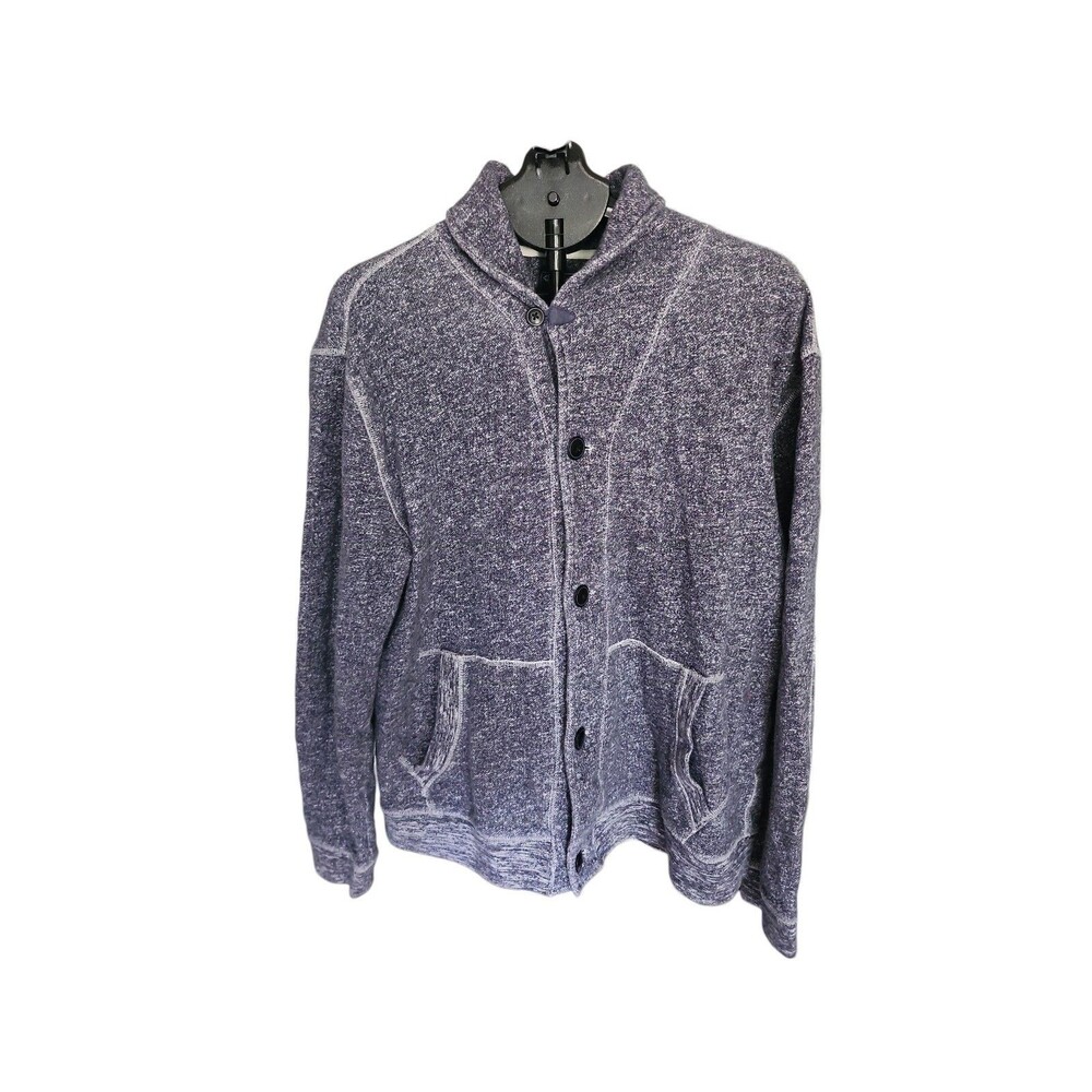 Grayers Avalon Shawl Collar Cardigan Sweater Mens XXL Navy Marl Old Money Casual